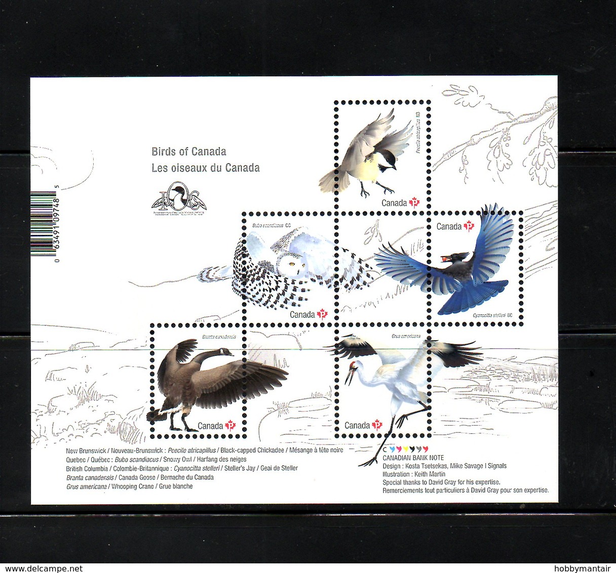 CANADA, 2018,BIRDS -III, M/S, O/P  With Logo "Ornithological Congress" MNH**, NEW!! - Autres & Non Classés