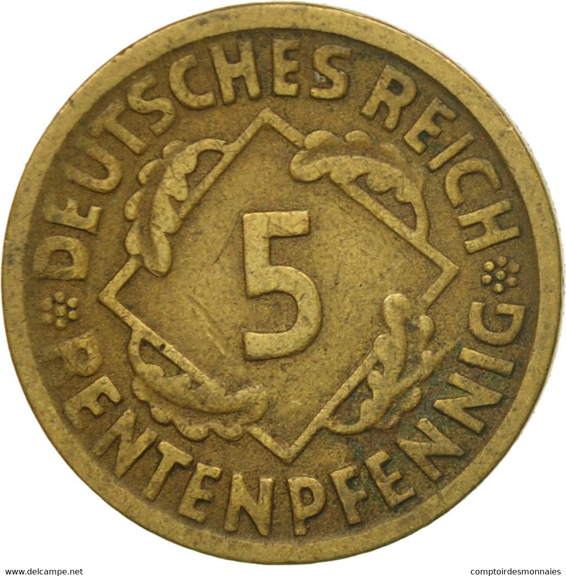Monnaie, Allemagne, République De Weimar, 5 Rentenpfennig, 1924, Munich, TB+ - 5 Rentenpfennig & 5 Reichspfennig