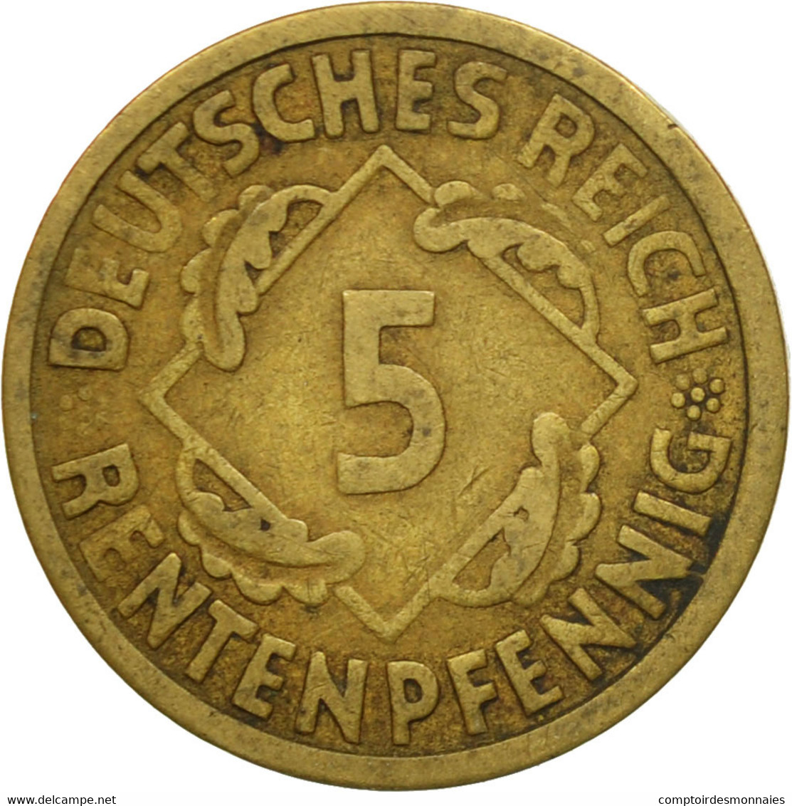 Monnaie, Allemagne, République De Weimar, 5 Rentenpfennig, 1924, Berlin, TB+ - 5 Rentenpfennig & 5 Reichspfennig