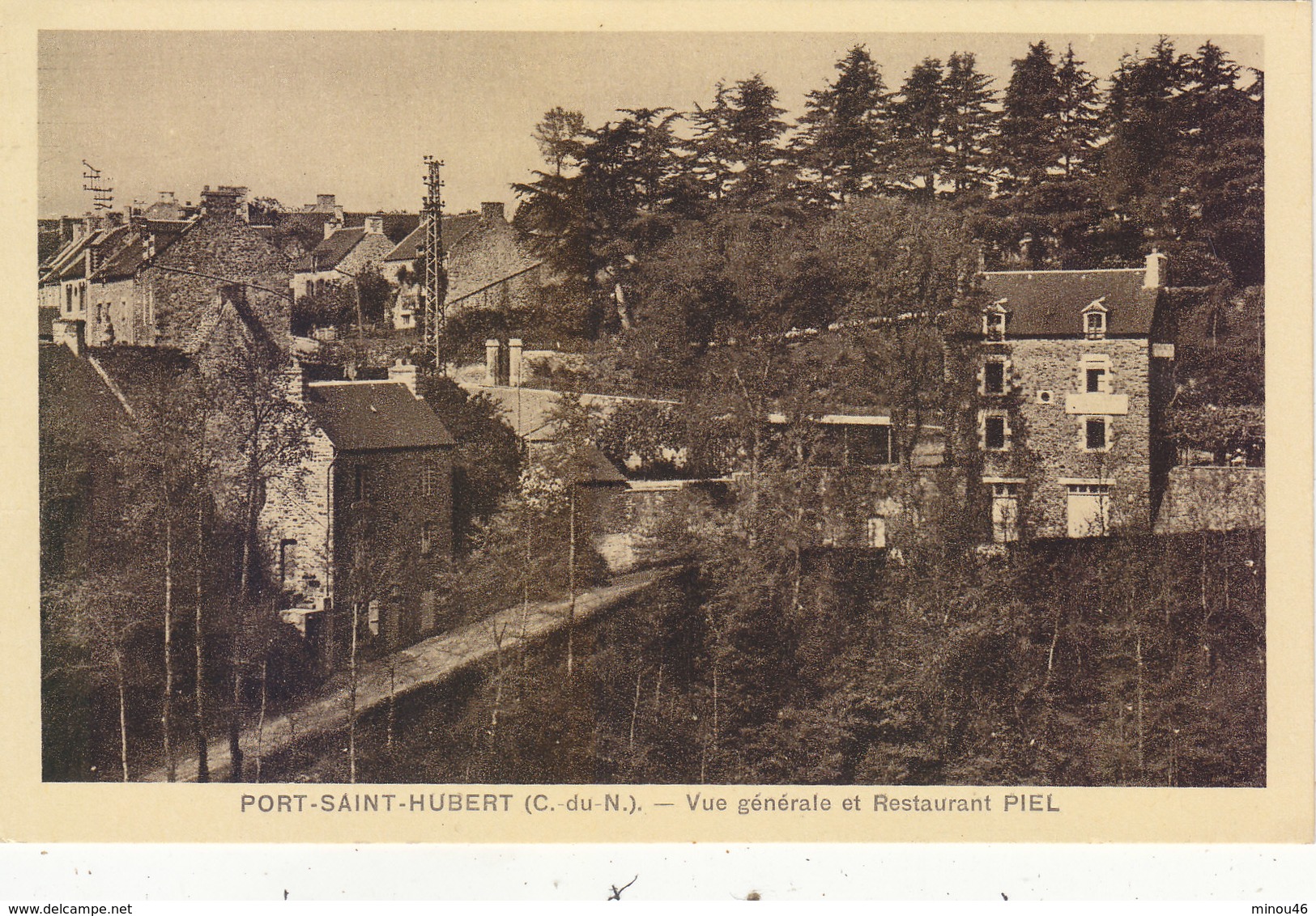 PORT ST HUBERT : VUE GENERALE ET RESTAURANT PIEL.N.CIRCULEE.T.B.ETAT.PETIT PRIX.COMPAREZ!!! - Autres & Non Classés