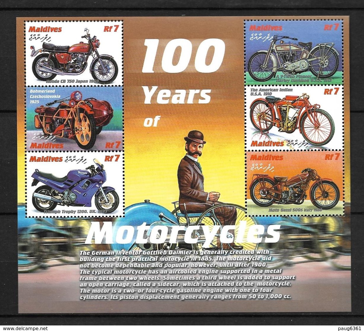 MALDIVES 2000 MOTOS  YVERT N°3049/54   NEUF MNH** - Motos