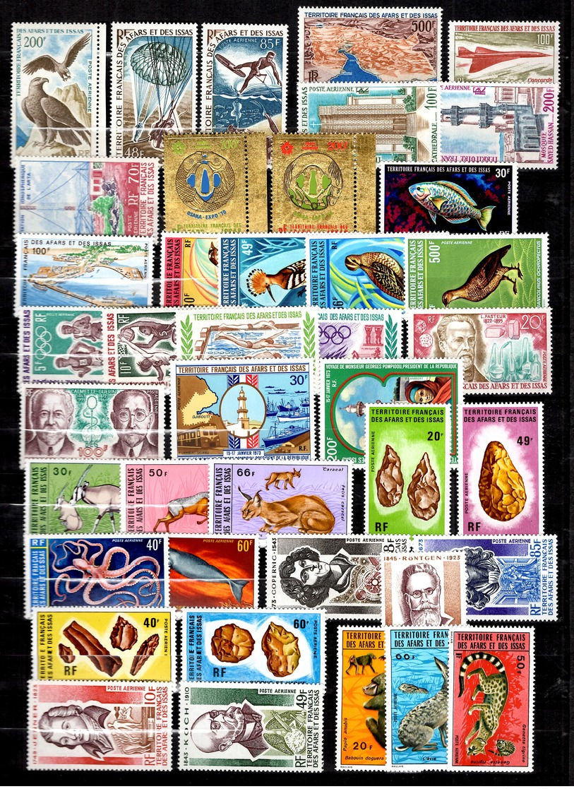 Afars Et Issas Collection Poste Aérienne Complète Neufs ** MNH 1967/1977. TB. A Saisir! - Unused Stamps