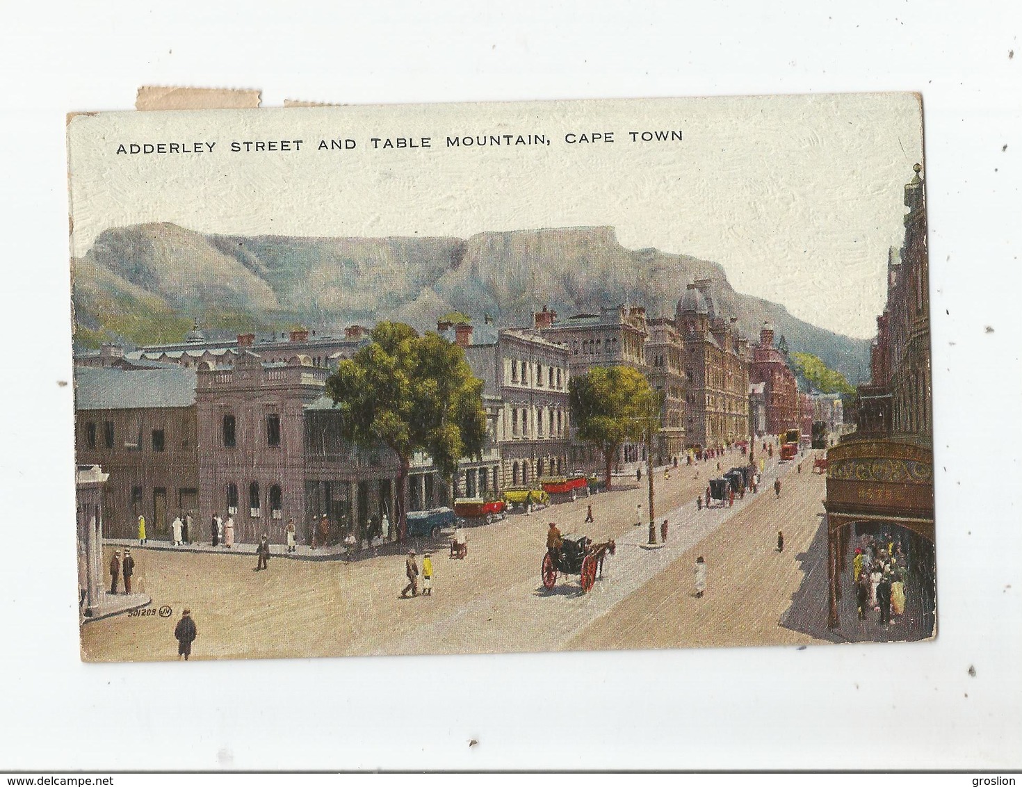CAPE TOWN 501209  ADDERLEY STREET AND TABLE MOUNTAIN 1934 - Afrique Du Sud