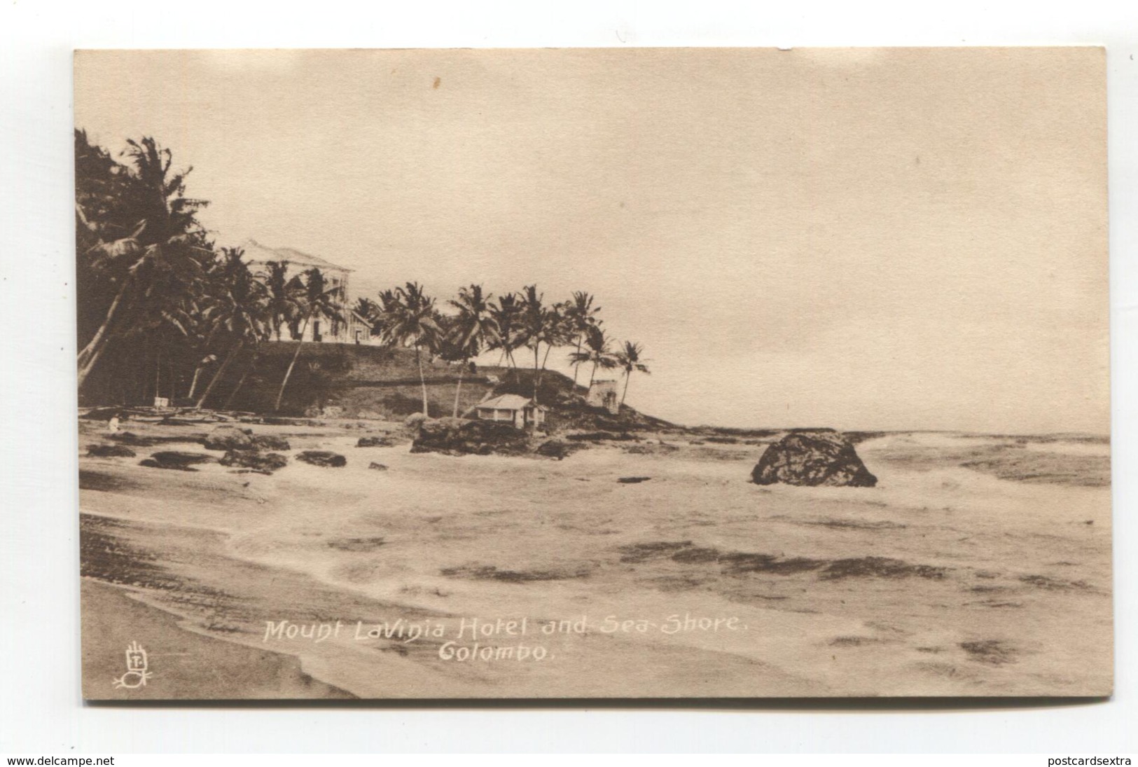 Colombo, Ceylon - Mount Lavinia Hotel And Sea Shore - Old Tuck Postcard - Sri Lanka (Ceylon)