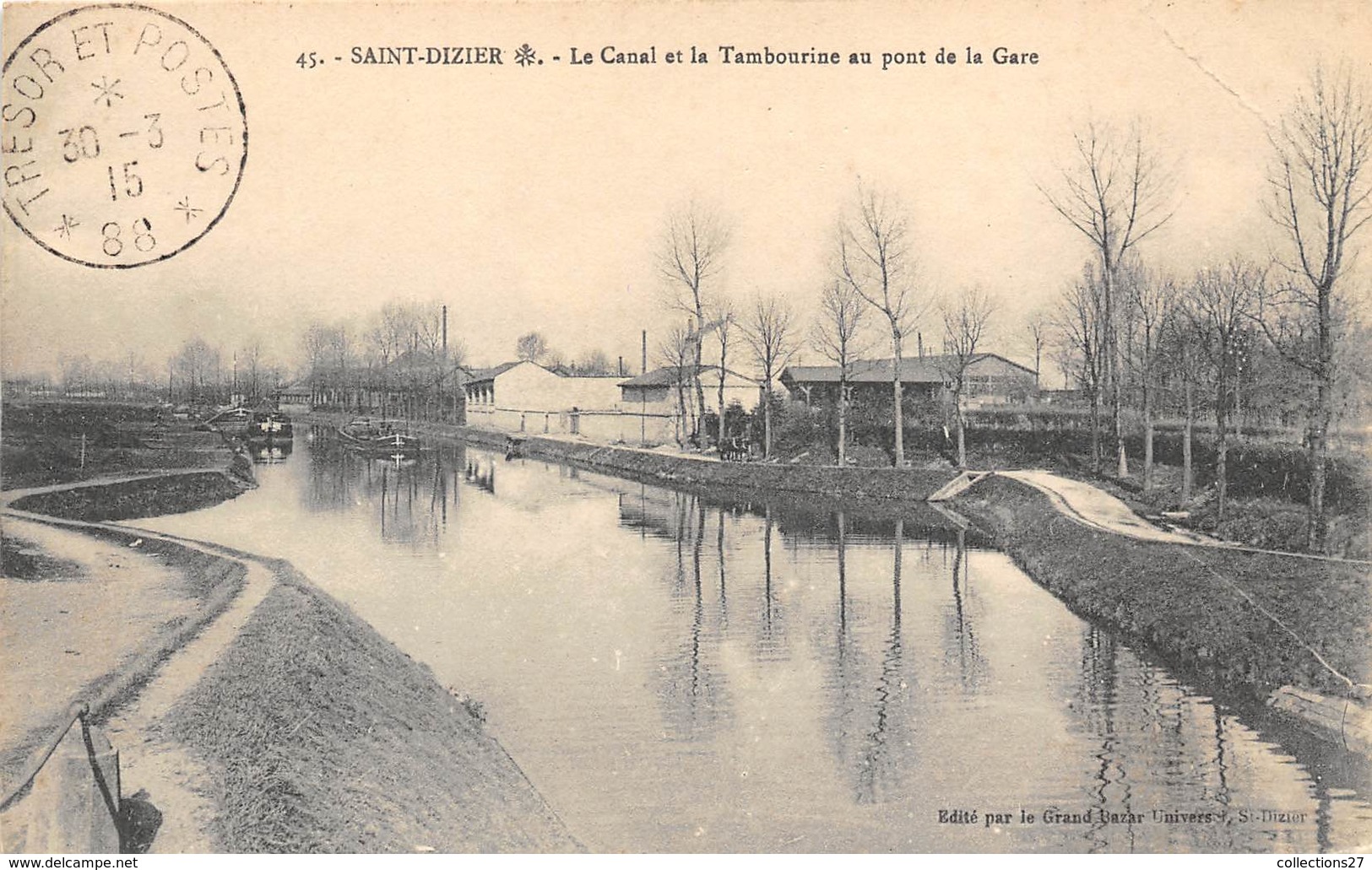 52-SAINT-DIZIER- LE CANAL ET LA TAMBOURINE AU PONT DE LA GARE - Saint Dizier