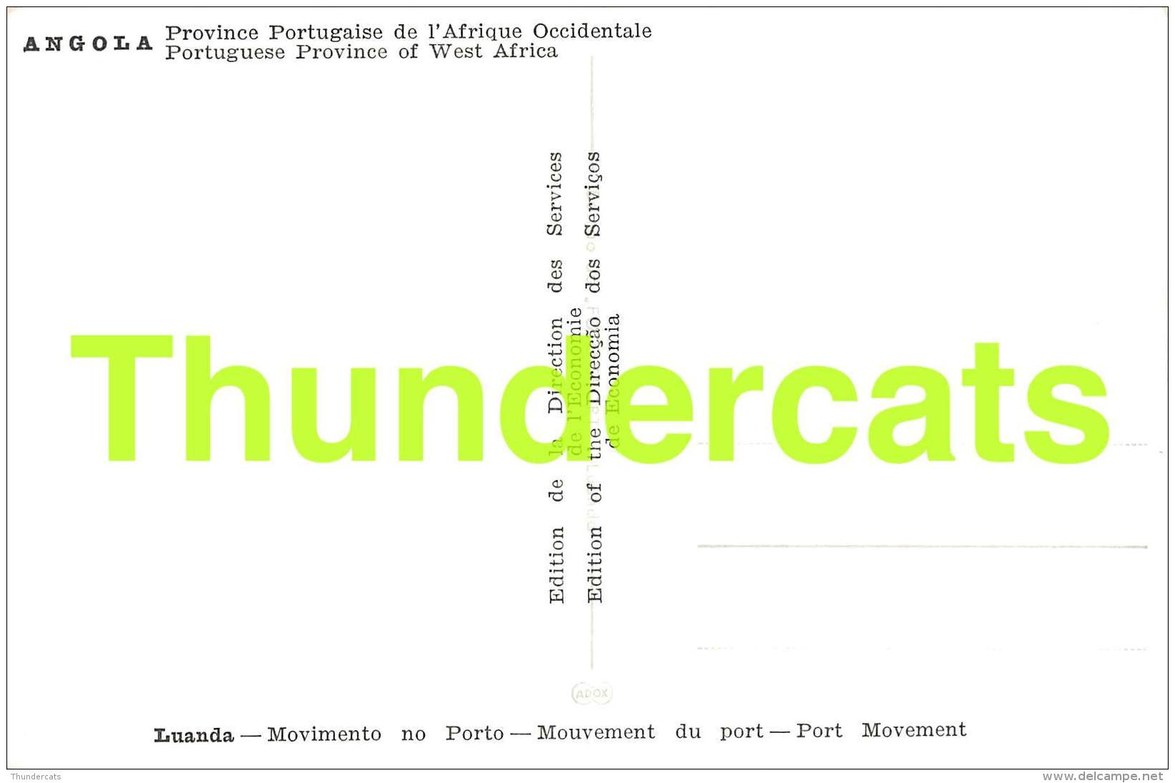CPA PHOTO ANGOLA LUANDA MOVIMENTO NO PORTO MOUVEMENT DU PORT - Angola