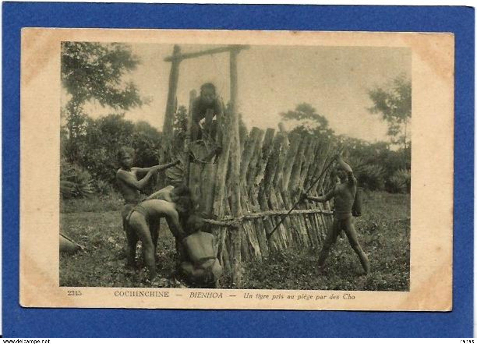 CPA Chasse Chasseur Tigre Cochinchine Bienhoa Indochine Asie Non Circulé - Vietnam