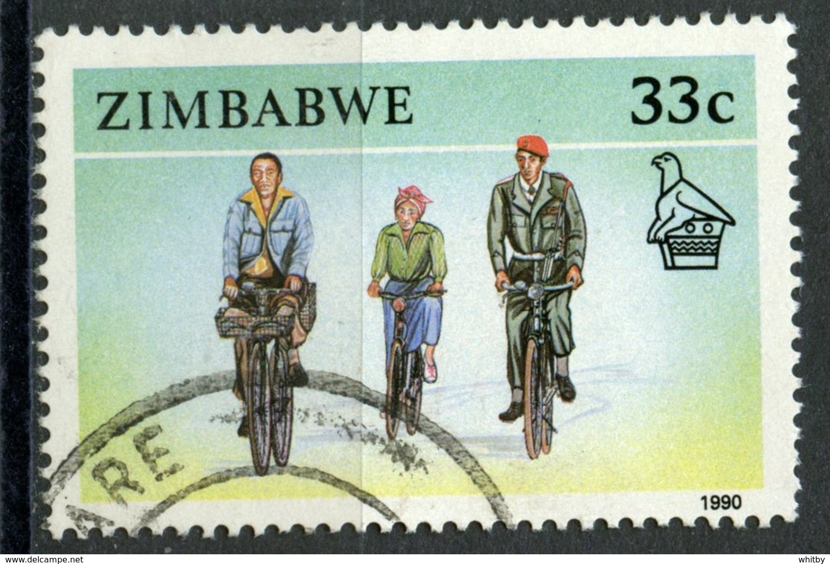 Zimbabwe 1990 33c Bicycles Issue #626 - Zimbabwe (1980-...)