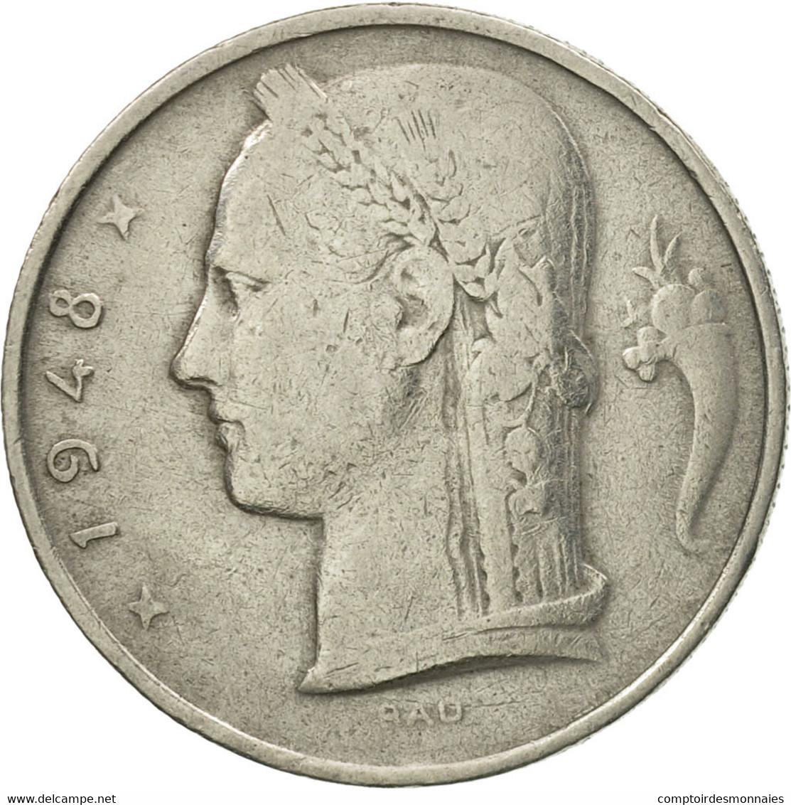 Monnaie, Belgique, 5 Francs, 5 Frank, 1948, TB+, Copper-nickel, KM:135.1 - 5 Francs