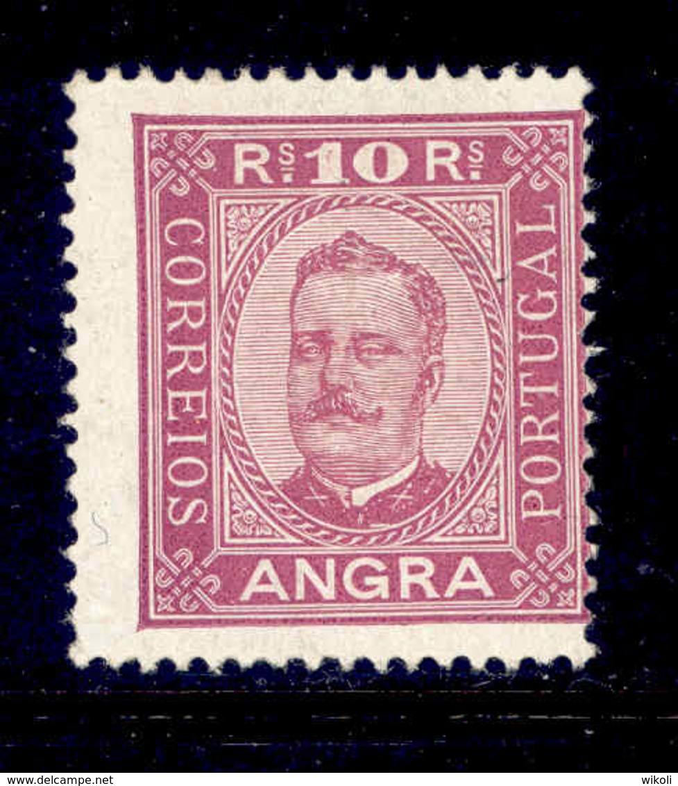 ! ! Angra - 1892 D. Carlos 10 R (Perf. 13 1/2) - Af. 02 - MH - Angra