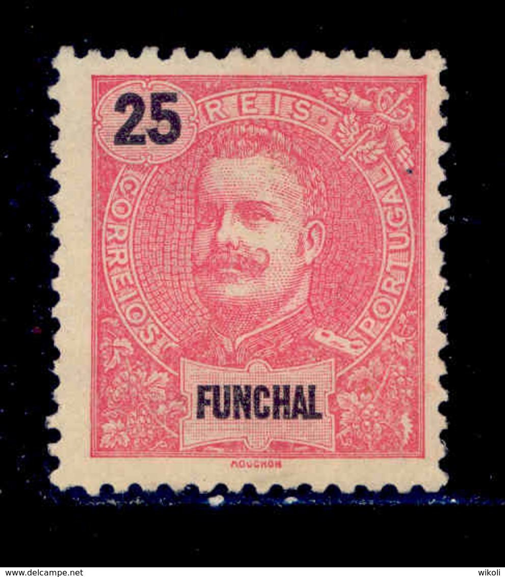 ! ! Funchal - 1898 D. Carlos 25 R - Af. 28 - No Gum - Funchal