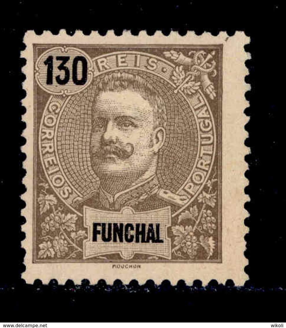 ! ! Funchal - 1898 D. Carlos 130 R - Af. 33 - No Gum - Funchal