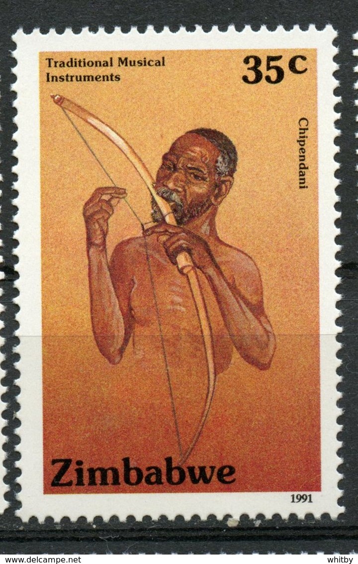 Zimbabwe 1991 35c Musical Instruments Issue #639  MNH - Zimbabwe (1980-...)