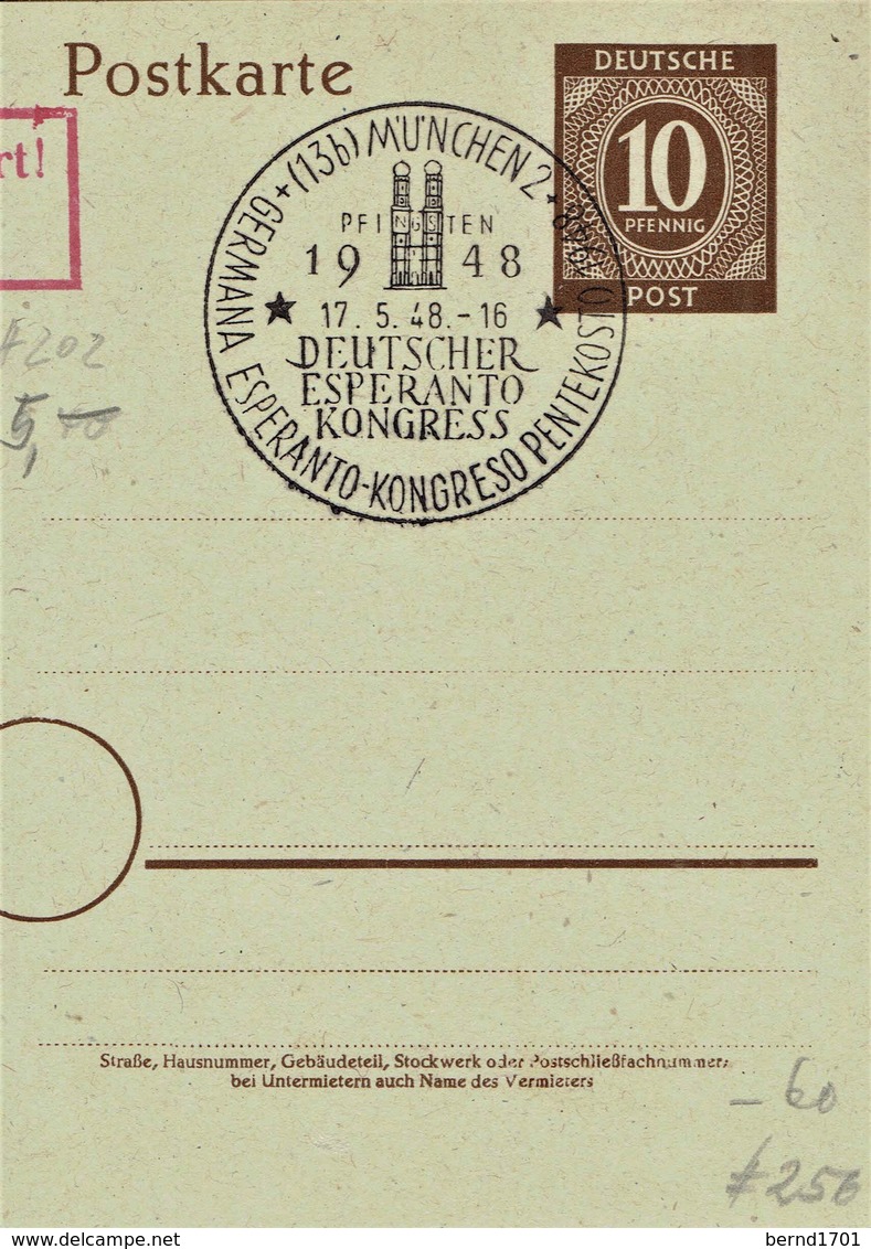 Germany - Sonderstempel / Special Cancellation (S371) - Esperanto