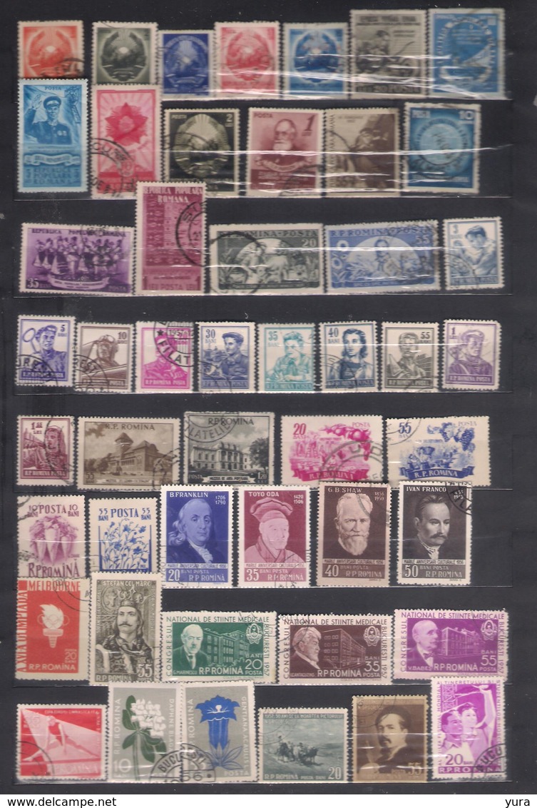 Lot 165 Romania 1950/1996 Little Collection 339 Different Without Dublicates. With Glue And Without Glue - Collezioni