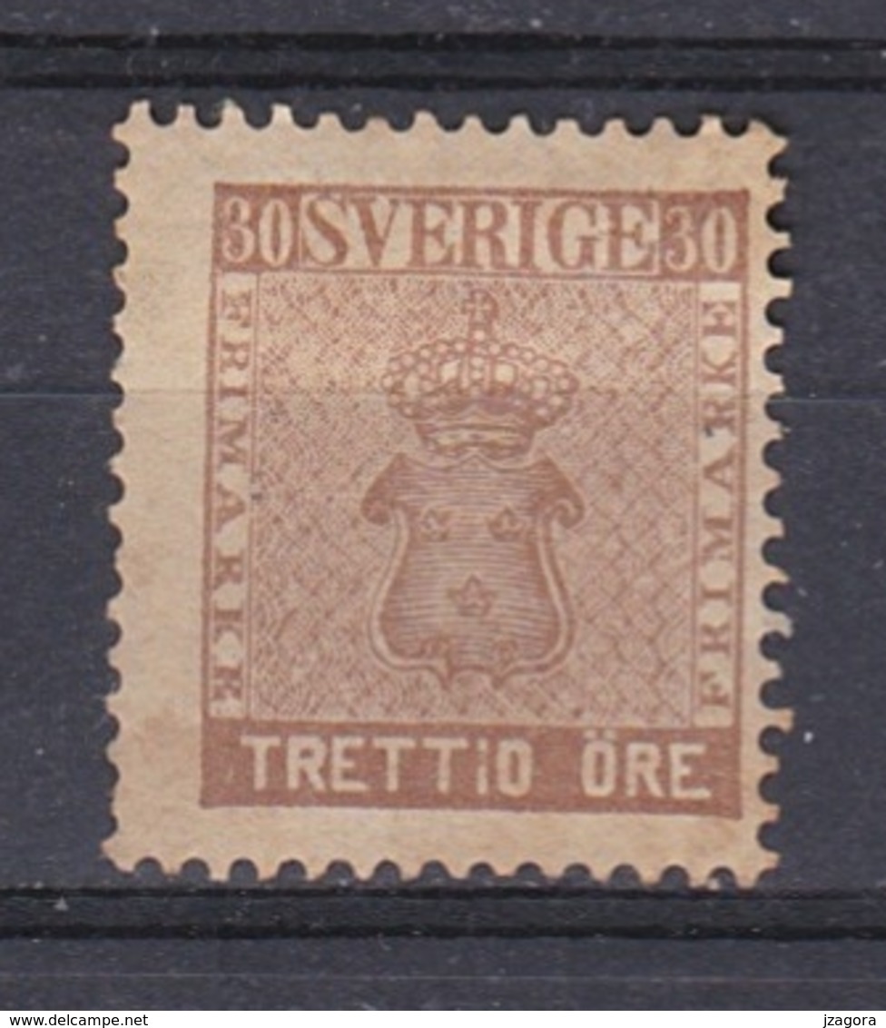 SWEDEN SCHWEDEN SUEDE 1858 30 ORE Mi 11 MH (*)  K13 ISSUE 1885 - Neufs