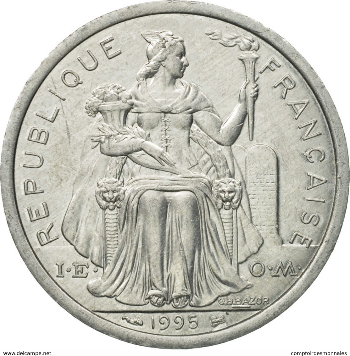 Monnaie, French Polynesia, 2 Francs, 1995, Paris, TTB, Aluminium, KM:10 - Polynésie Française