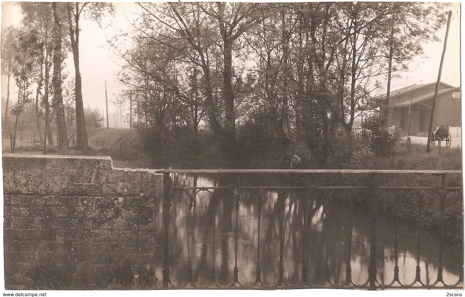 Dépt 80 - MÉRICOURT-L'ABBÉ - ÉPREUVE De CARTE POSTALE (photo R. LELONG) + PLAQUE De VERRE D'origine - L'Ancre (rivière) - Autres & Non Classés