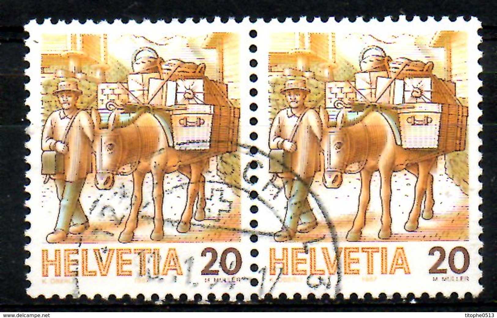 SUISSE. N°1264 De 1987 Oblitéré. Mulet. - Donkeys