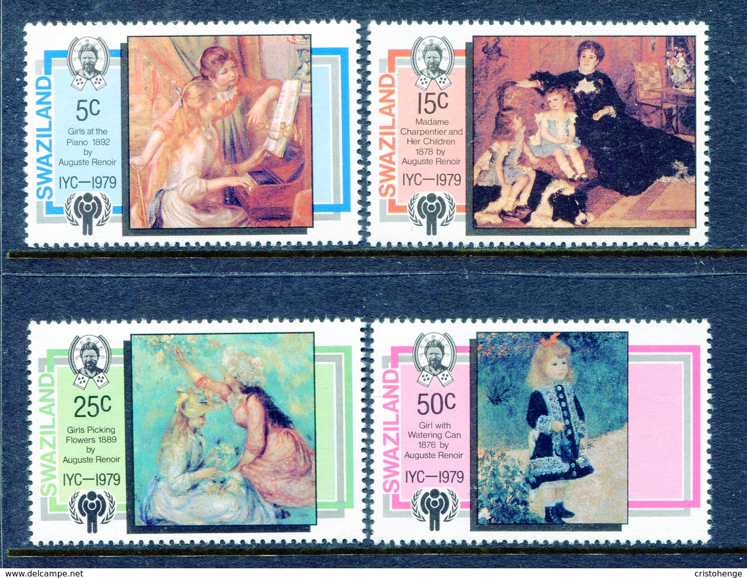 Swaziland 1979 International Year Of The Child - Paintings By Renoir Set MNH (SG 318-321) - Swaziland (1968-...)