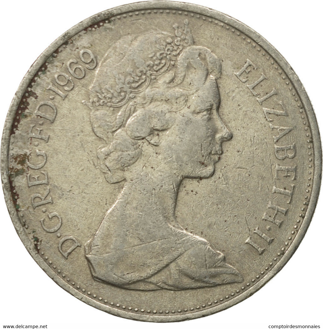 Monnaie, Grande-Bretagne, Elizabeth II, 10 New Pence, 1969, B+, Copper-nickel - 10 Pence & 10 New Pence