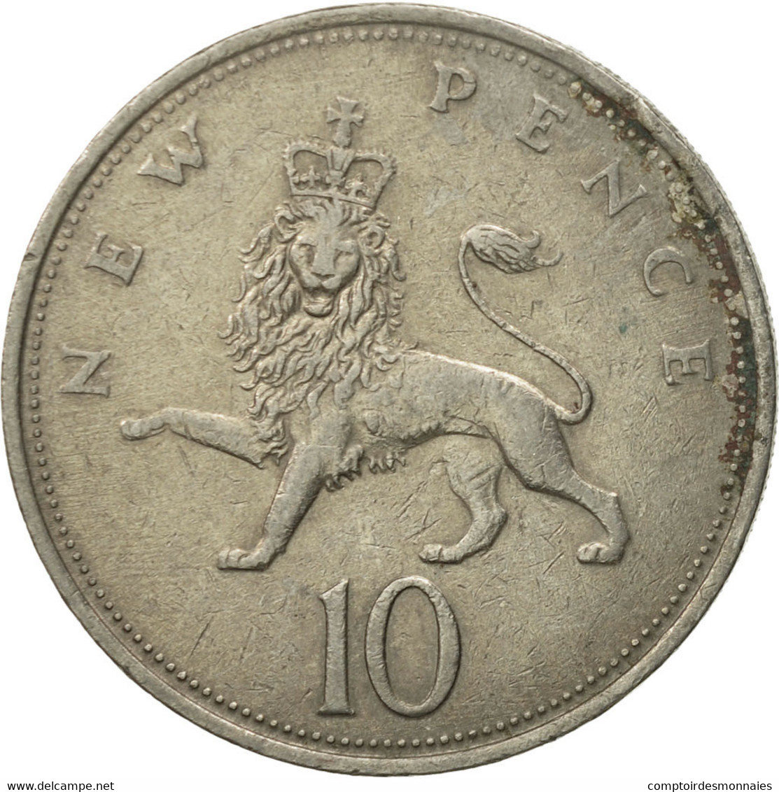 Monnaie, Grande-Bretagne, Elizabeth II, 10 New Pence, 1969, B+, Copper-nickel - 10 Pence & 10 New Pence