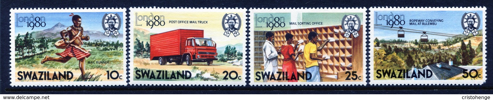 Swaziland 1980 London '80 International Stamp Exhibition Set  MNH (SG 355-358) - Swaziland (1968-...)