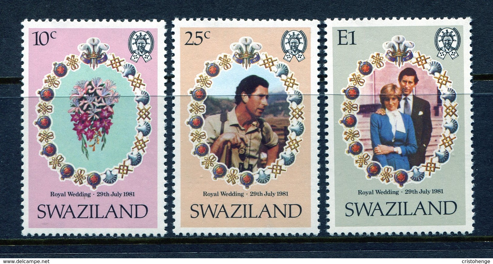 Swaziland 1981 Royal Wedding Set MNH (SG 376-378) - Swaziland (1968-...)