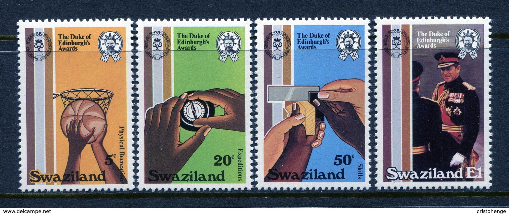 Swaziland 1981 25th Anniversary Of Duke Of Edinburgh Award Scheme Set MNH (SG 385-388) - Swaziland (1968-...)