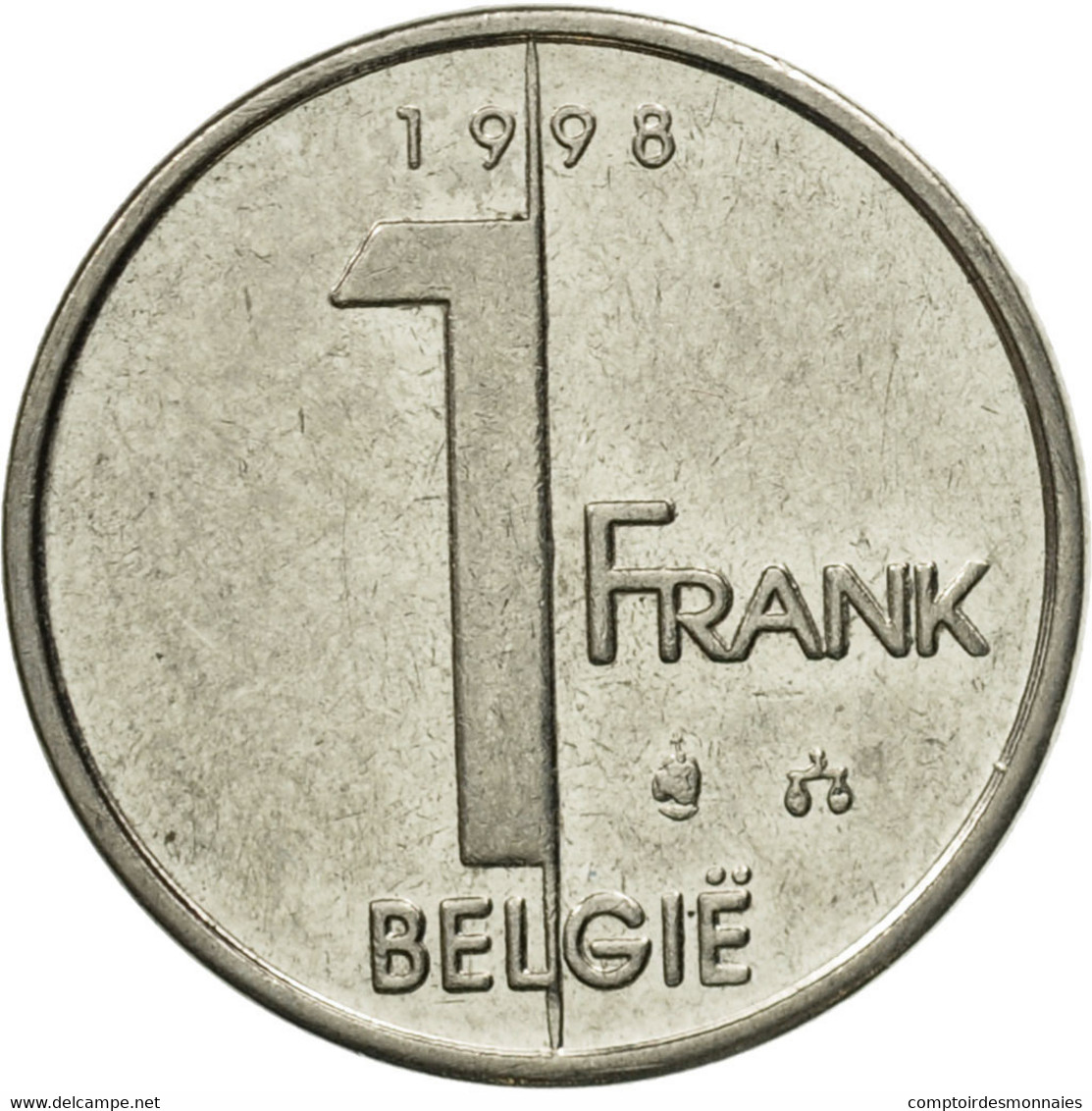 Monnaie, Belgique, Albert II, Franc, 1993, Bruxelles, TTB+, Nickel Plated Iron - 1 Frank