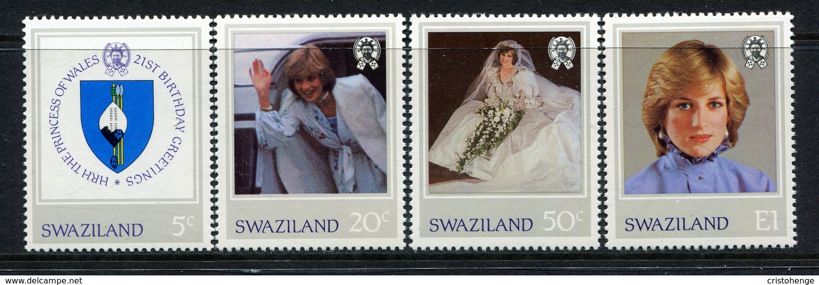 Swaziland 1982 21st Birthday Of Diana, Princess Of Wales Set MNH (SG 404-407) - Swaziland (1968-...)