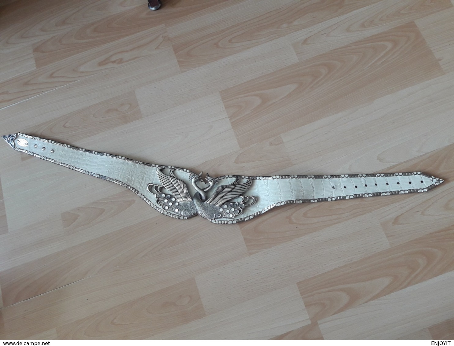 VINTAGE CEINTURE DE JOSE COTEL EN MÉTAL ARGENTE ET STRASS - Cinturones & Hebillas