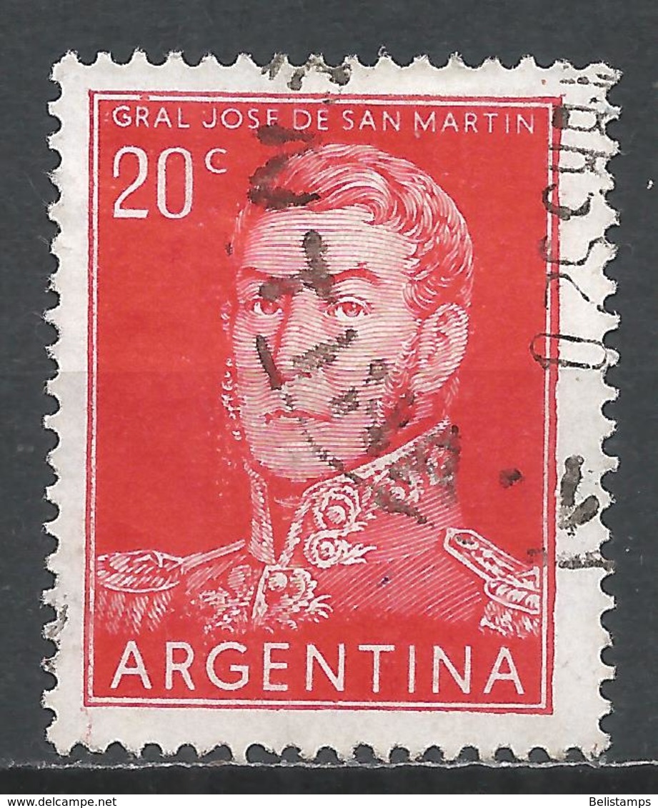 Argentina 1955. Scott #629 (U) General, Jose De San Marin - Oblitérés