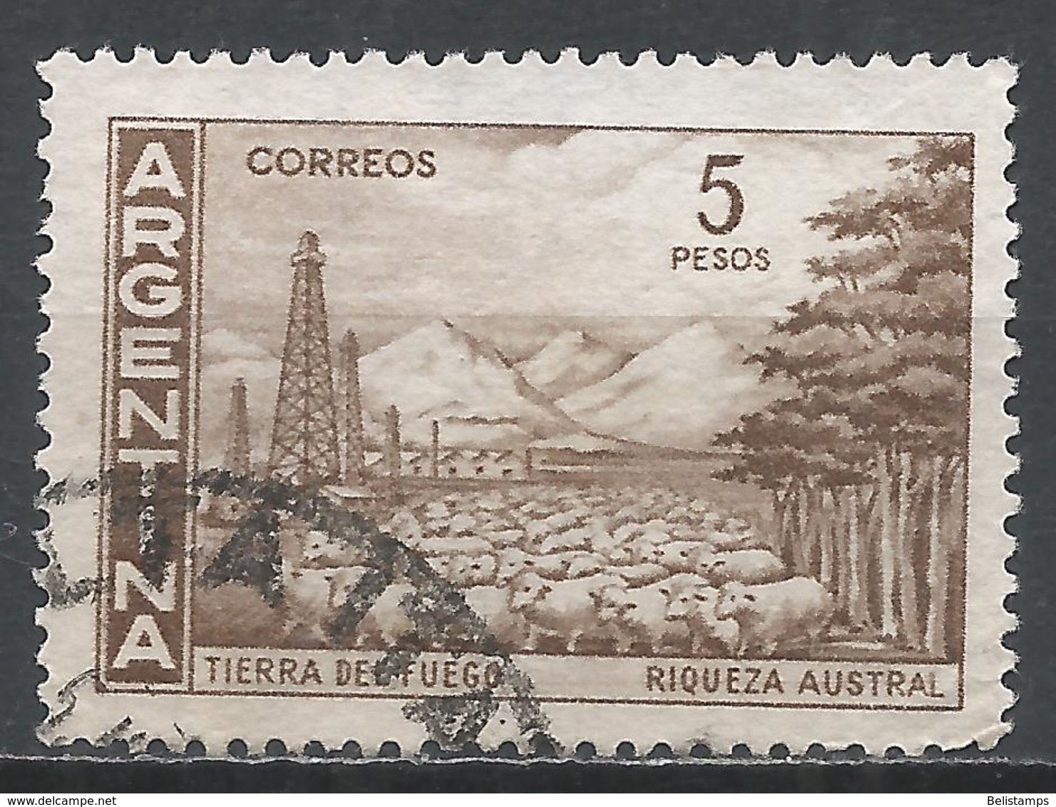 Argentina 1959. Scott #695 (U) Tierra Del Fuego - Oblitérés