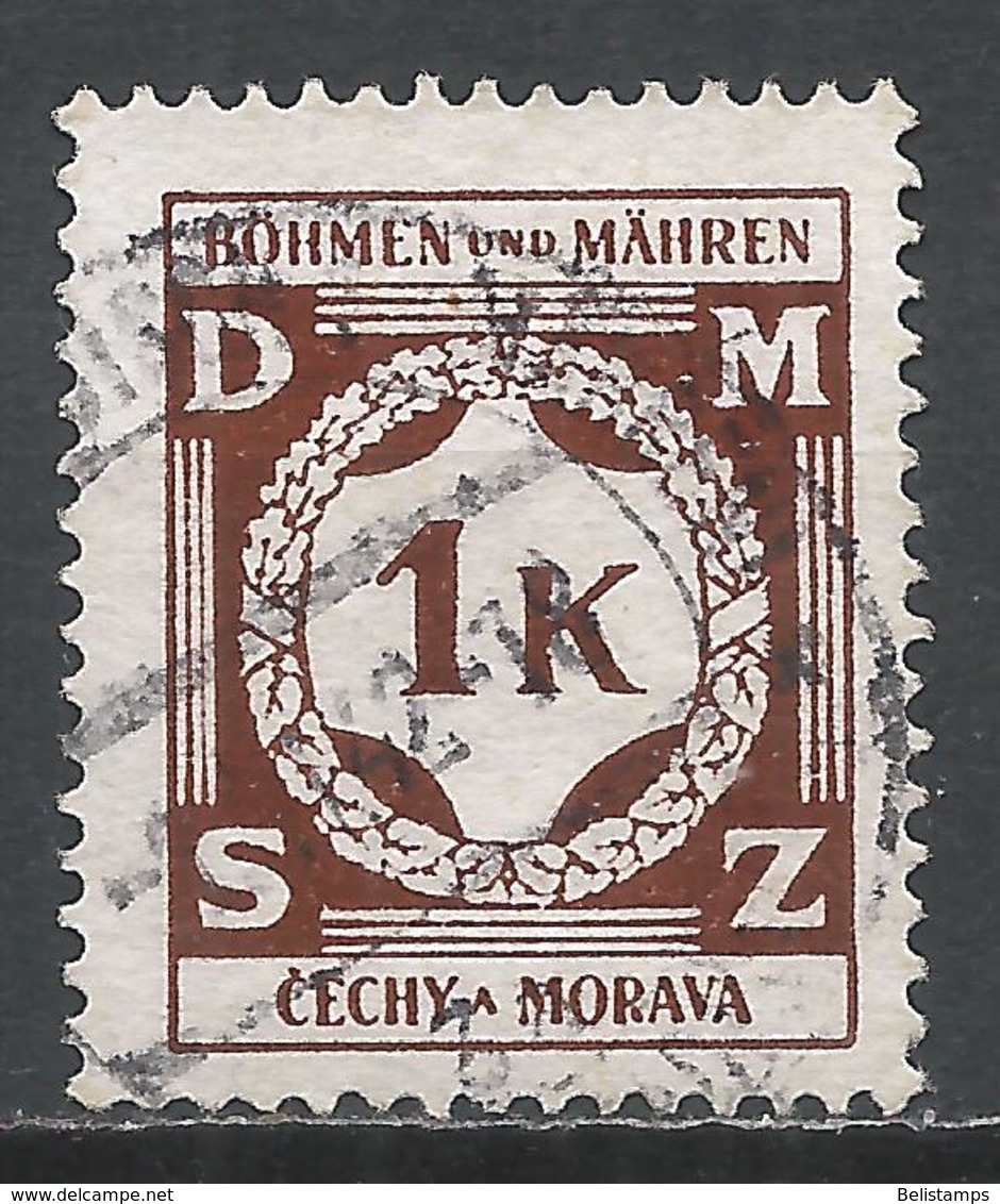 Bohemia & Moravia 1941. Scott #O6 (U) Numeral Of Value - Usados