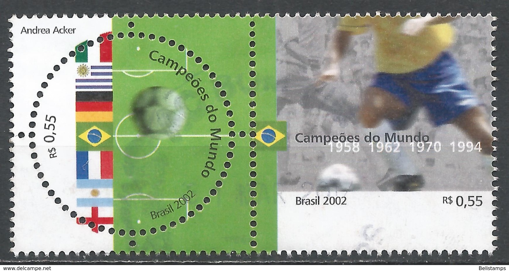 Brazil 2002. Scott #2840 (U) World Cup Soccer Championships, Japan And Korea * - Gebruikt