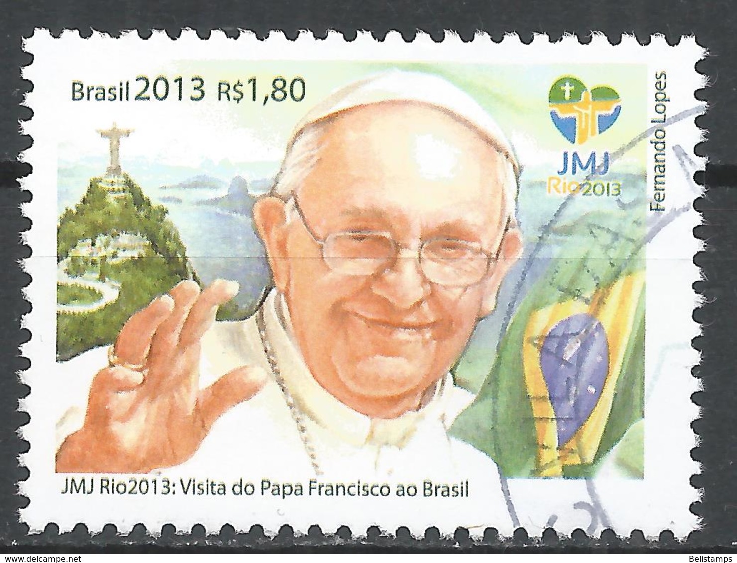 Brazil 2013. Scott #3250 (U) Pope Francis ** Complet Set - Usati