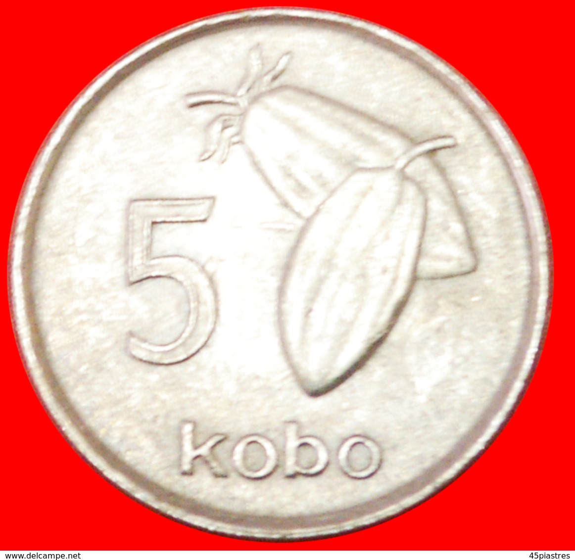 # COCOA: NIGERIA ★ 5 KOBO 1974 MINT LUSTER! LOW START ★ NO RESERVE! - Nigeria