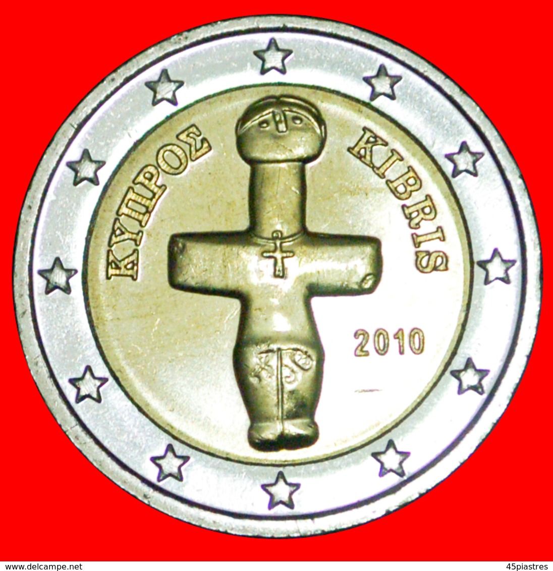 * GREECE (2008-2022): CYPRUS  2 EURO 2010! UNCOMMON UNC MINT LUSTRE! LOW START  NO RESERVE! - Chypre