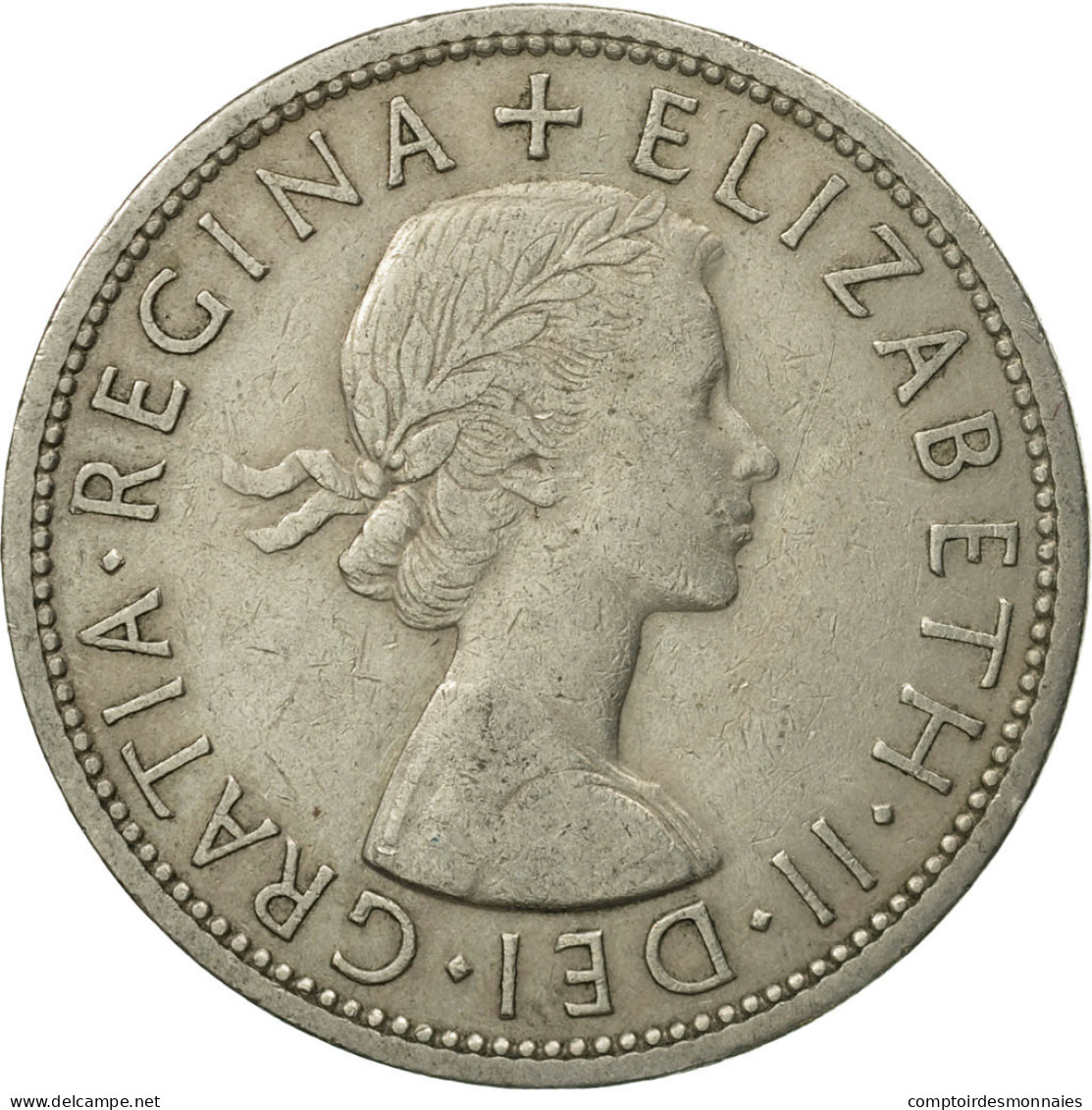 Monnaie, Grande-Bretagne, Elizabeth II, 1/2 Crown, 1960, TB+, Copper-nickel - K. 1/2 Crown