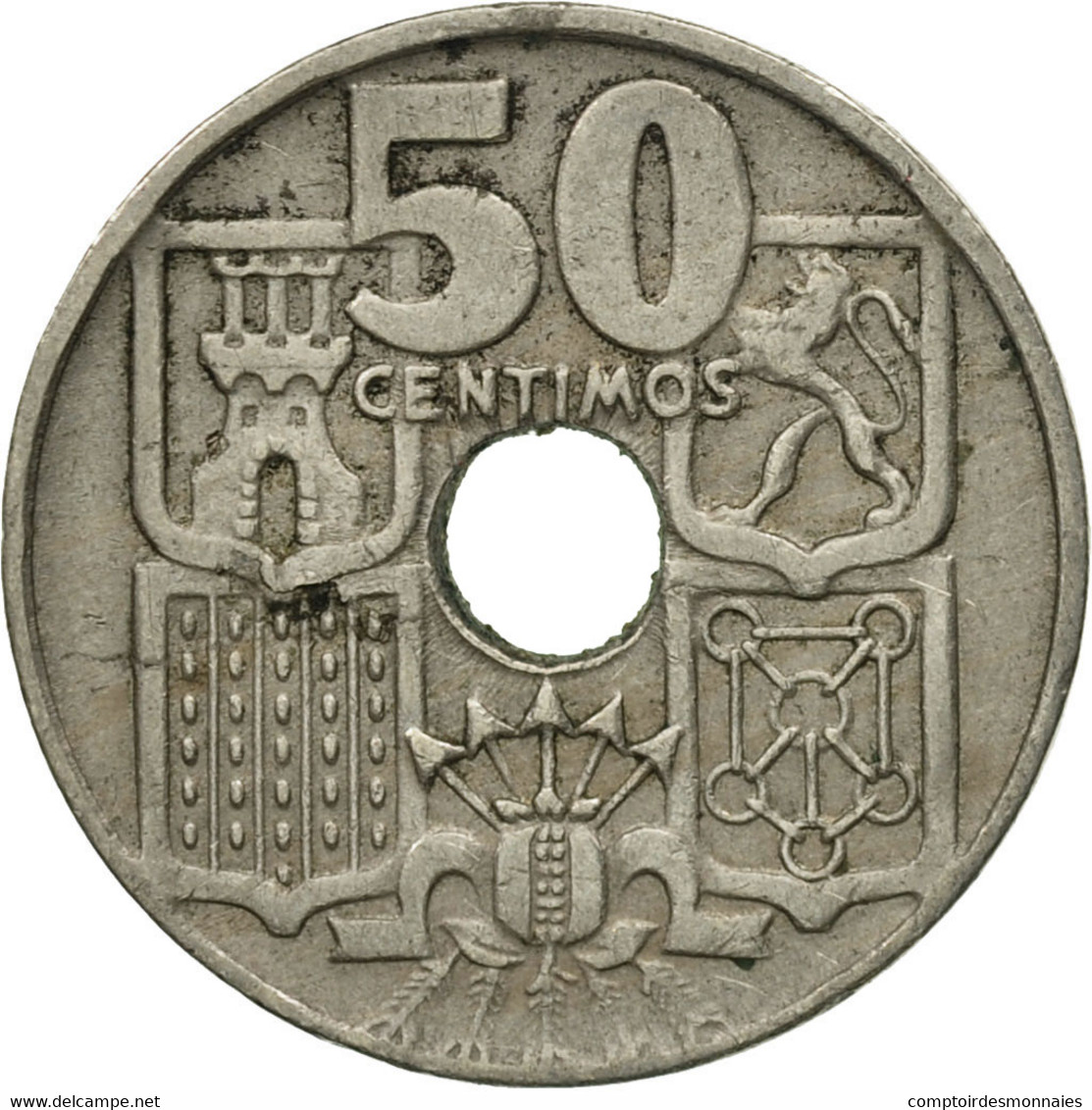 Monnaie, Espagne, Francisco Franco, Caudillo, 50 Centimos, 1953, TB+ - 50 Centesimi