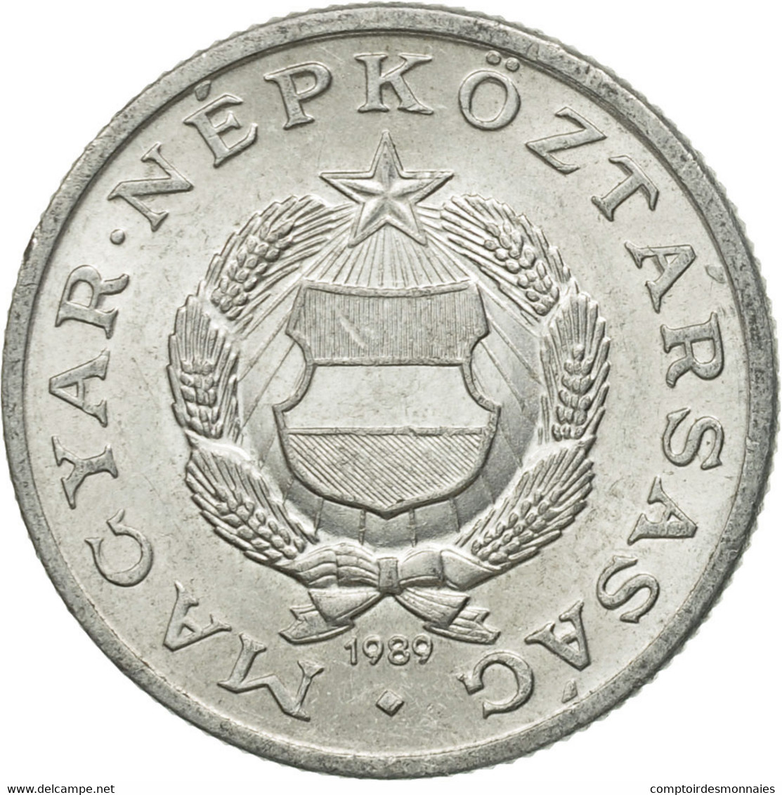 Monnaie, Hongrie, Forint, 1989, Budapest, TTB+, Aluminium, KM:575 - Hongrie