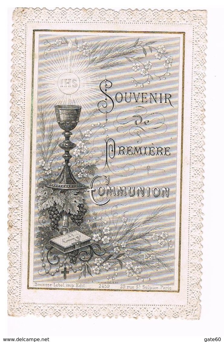 Canivet Dentelle  Souvenir Premiere Communion  Ecole St Joseph   Lille - Images Religieuses