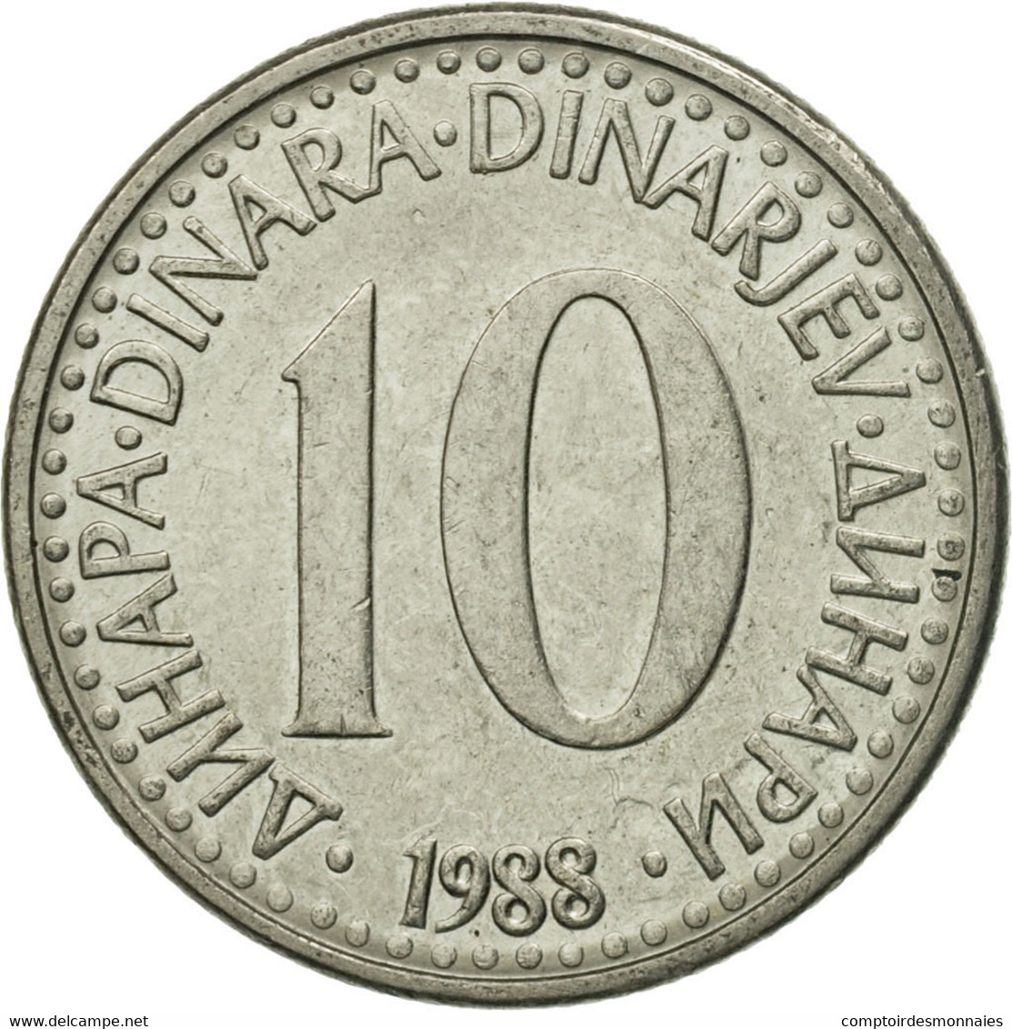 Monnaie, Yougoslavie, 10 Dinara, 1988, TTB, Copper-nickel, KM:89 - Joegoslavië