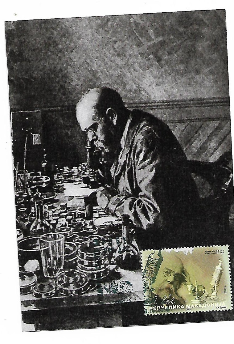 Macedonia Robert Koch Microscope Hemicar Chemistry MC - Noord-Macedonië