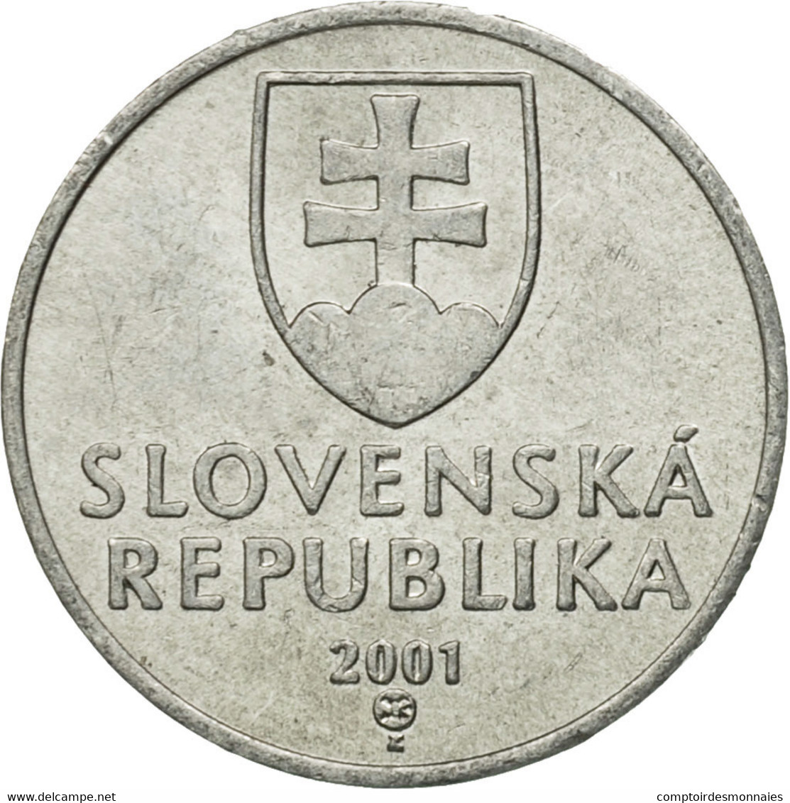 Monnaie, Slovaquie, 10 Halierov, 2001, TTB+, Aluminium, KM:17 - Slovaquie