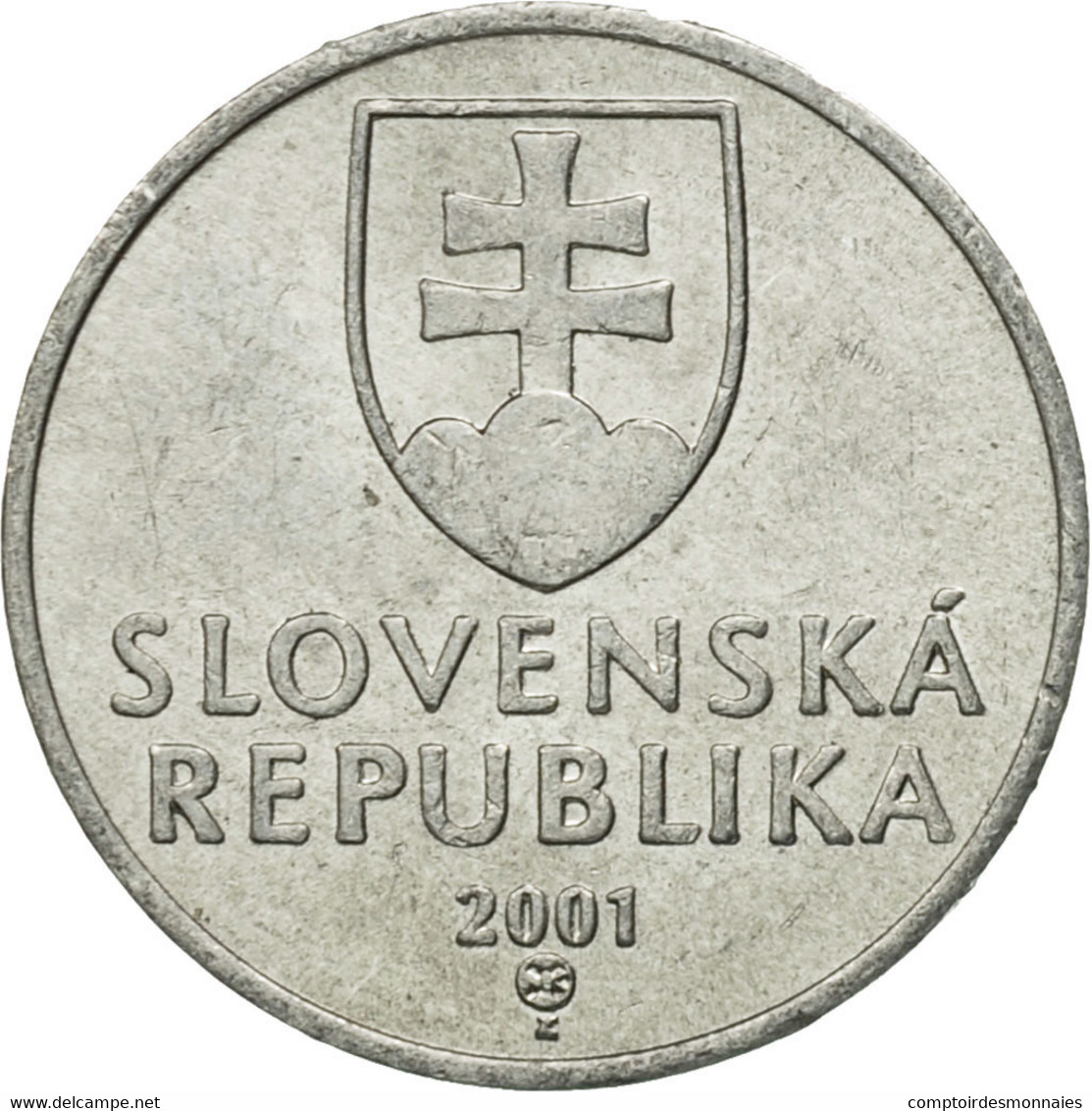 Monnaie, Slovaquie, 10 Halierov, 2001, TTB+, Aluminium, KM:17 - Slovacchia