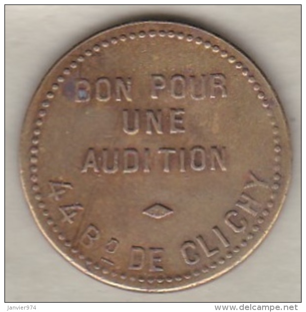 Jeton Bon Pour Une Audition , Minuit Chanson, 44 Bd De Clichy - Paris - Monetary / Of Necessity