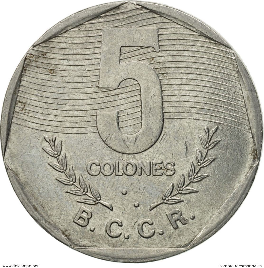 Monnaie, Costa Rica, 5 Colones, 1989, TTB, Stainless Steel, KM:214.1 - Costa Rica