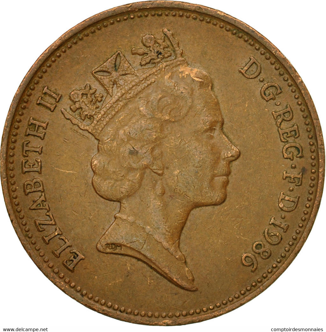 Monnaie, Grande-Bretagne, Elizabeth II, 2 Pence, 1986, TB+, Bronze, KM:936 - 2 Pence & 2 New Pence